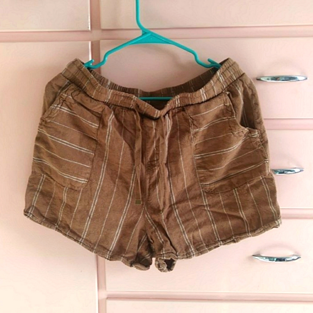 Brown and White shorts